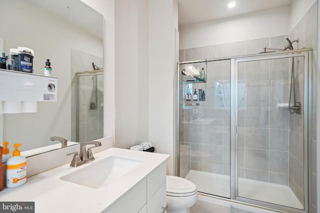 1724 Atlas Dr, Frederick, MD 21702 - full bathroom with vanity, a shower stall, and toilet