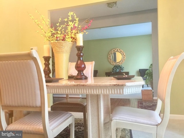 view of dining area