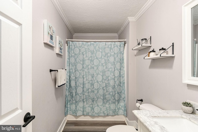 16155 Kerby Dr, Orange, VA 22960 - full bath featuring toilet, vanity, wood finished floors, a textured ceiling, and baseboards