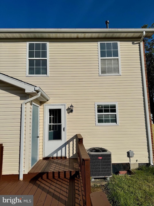 326 Banbury Ter, Winchester, VA 22601 - rear view of house featuring central AC and a deck