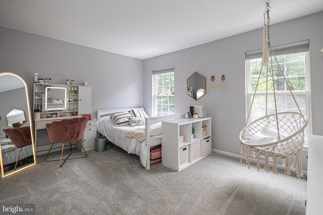 view of carpeted bedroom