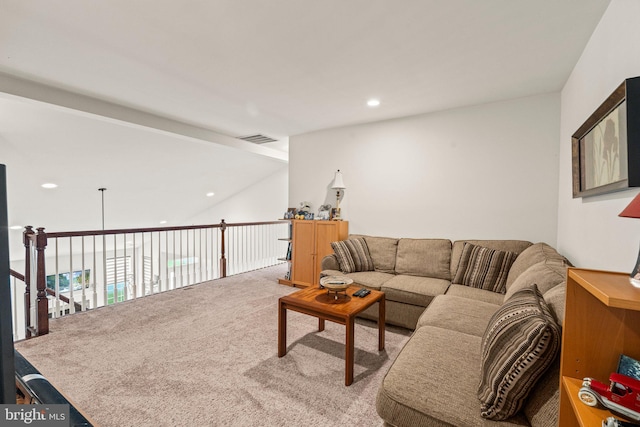 1255 Webb Dr, Perkasie, PA 18944 - living room featuring carpet flooring and recessed lighting