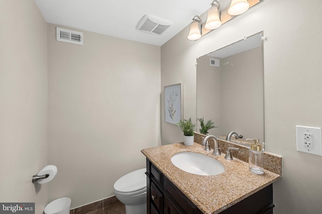 12516 Castleleigh Pl, Silver Spring, MD 20904 - half bath with toilet, vanity, and tile patterned floors