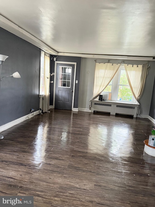 3100 Fanshawe St, Philadelphia, PA 19149 - entryway with baseboards, wood finished floors, and radiator
