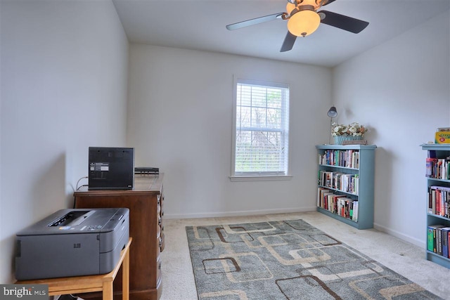 113 Westpoint Dr, Carlisle, PA 17013 - carpeted office featuring a ceiling fan and baseboards