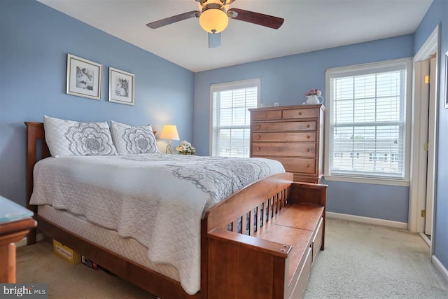 113 Westpoint Dr, Carlisle, PA 17013 - bedroom with carpet, baseboards, and a ceiling fan