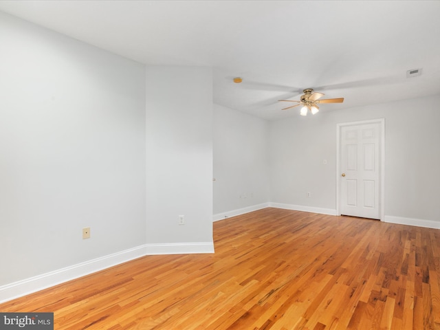 2411 Windwood Dr, Winchester, VA 22601 - empty room featuring light wood-type flooring, a ceiling fan, and baseboards