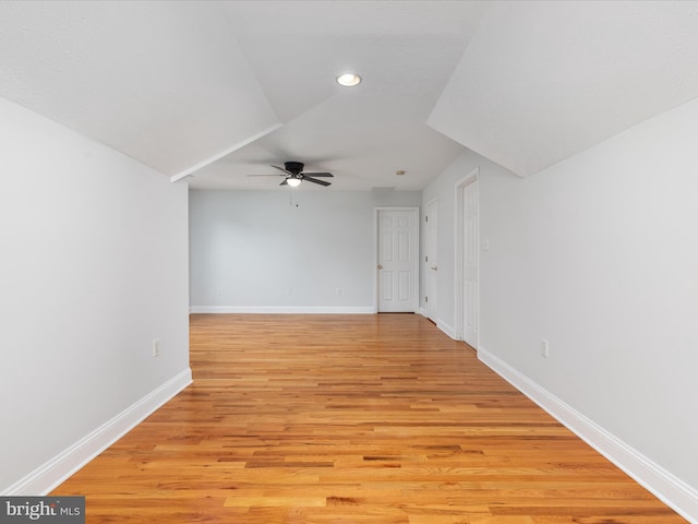 2411 Windwood Dr, Winchester, VA 22601 - unfurnished room featuring a ceiling fan, baseboards, recessed lighting, and light wood finished floors