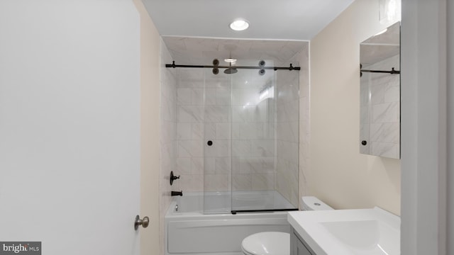 632 Towne Center Dr, Joppa, MD 21085 - full bathroom featuring toilet, vanity, and shower / tub combination
