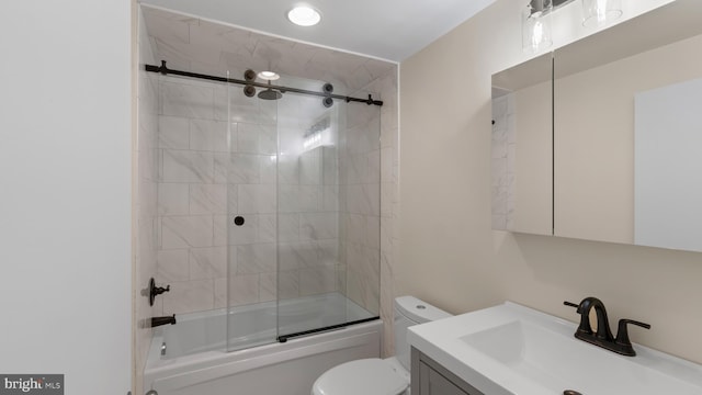 632 Towne Center Dr, Joppa, MD 21085 - full bath with toilet, vanity, and enclosed tub / shower combo