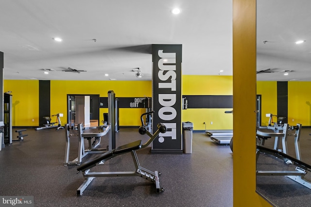 4701 Old Soper Rd Unit 565, Suitland, MD 20746 - gym featuring recessed lighting