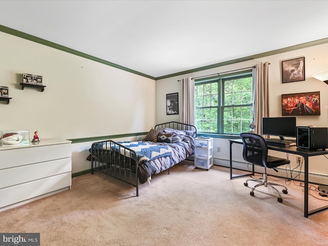 3622 Pricetown Rd, Fleetwood, PA 19522 - bedroom featuring ornamental molding, carpet floors, and an office area