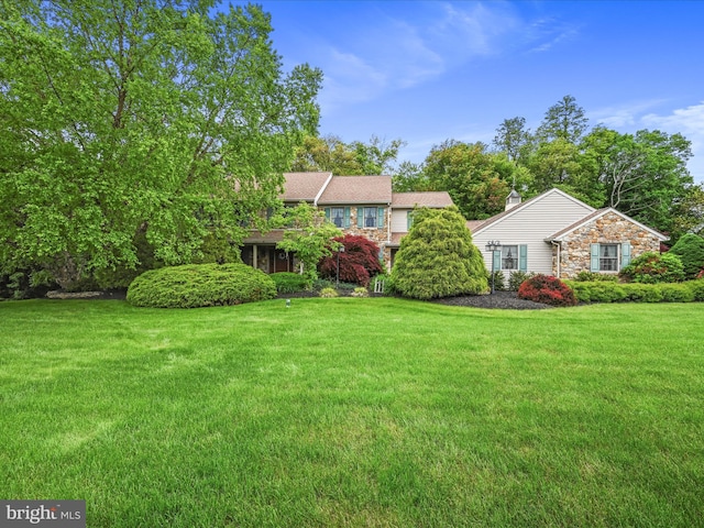 3622 Pricetown Rd, Fleetwood, PA 19522 - view of front of home featuring stone siding and a front yard