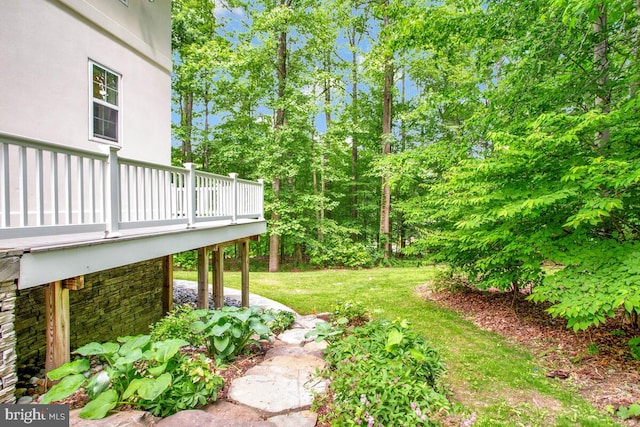 5257 Ferry Branch Ln, Lothian, MD 20711 - view of grassy yard featuring a deck