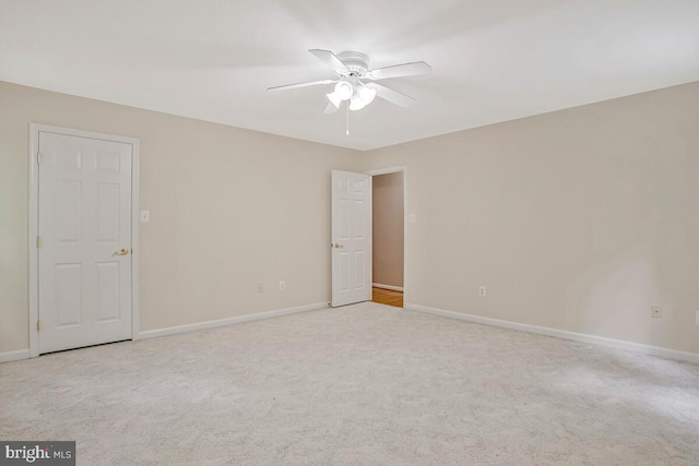 5257 Ferry Branch Ln, Lothian, MD 20711 - spare room featuring ceiling fan, carpet flooring, and baseboards