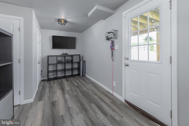 33 Burr St, Williamstown, NJ 08094 - entryway featuring healthy amount of natural light, wood finished floors, and baseboards