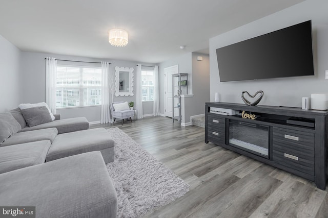 33 Burr St, Williamstown, NJ 08094 - living room with light wood-type flooring and baseboards