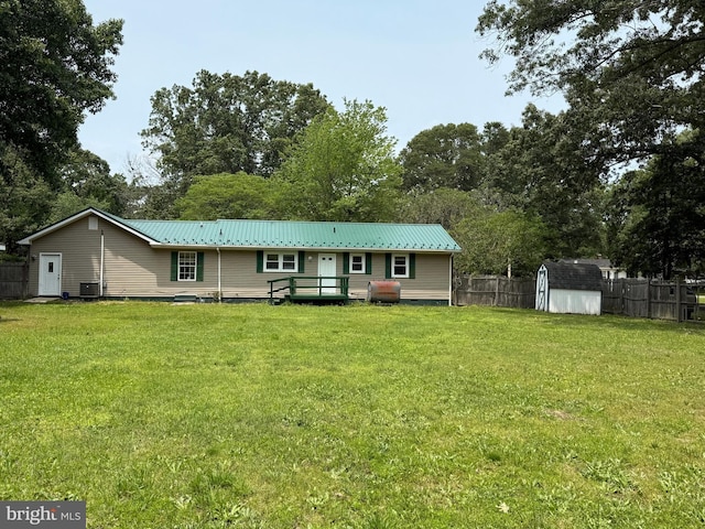 40775 Kennedy Ct, Mechanicsville, MD 20659 - view of front facade with metal roof and cooling unit