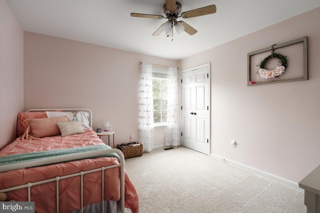 47 Orleans Dr, Shepherdstown, WV 25443 - carpeted bedroom with baseboards and ceiling fan