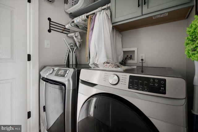 47 Orleans Dr, Shepherdstown, WV 25443 - laundry room with independent washer and dryer and cabinet space