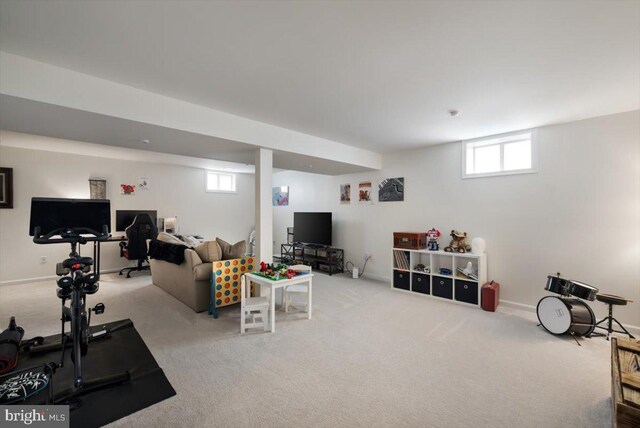47 Orleans Dr, Shepherdstown, WV 25443 - carpeted living room featuring healthy amount of natural light and baseboards