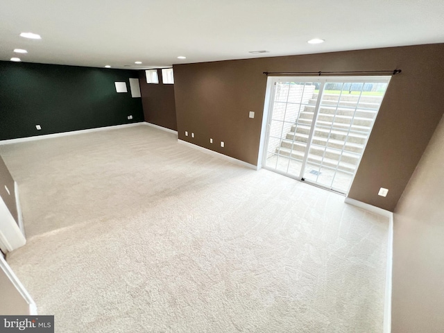 126 Greenway St, Fredericksburg, VA 22405 - spare room featuring carpet flooring, recessed lighting, and baseboards