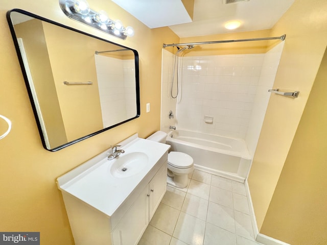 126 Greenway St, Fredericksburg, VA 22405 - bathroom with toilet, washtub / shower combination, tile patterned flooring, and vanity