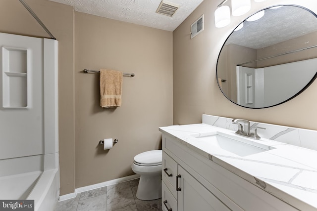 7414 Golden Horseshoe Ct, Springfield, VA 22153 - full bath with vanity and a textured ceiling