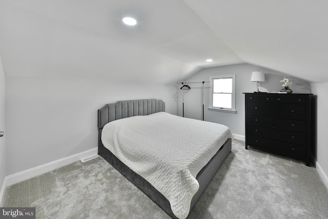 100 Shenandoah Rd, Cinnaminson, NJ 08077 - bedroom featuring vaulted ceiling, baseboards, carpet flooring, and recessed lighting