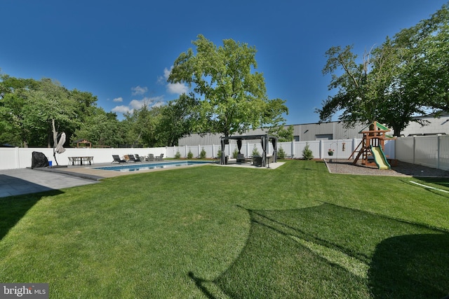 100 Shenandoah Rd, Cinnaminson, NJ 08077 - view of yard with a playground and a patio area