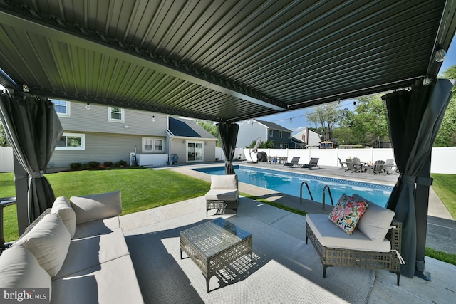 100 Shenandoah Rd, Cinnaminson, NJ 08077 - view of pool with an outdoor living space, a patio, and an outdoor structure