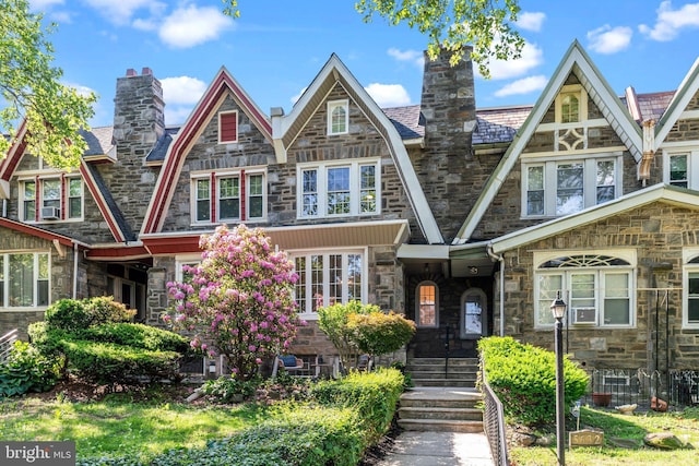 5630 Woodbine Ave, Philadelphia, PA 19131 - english style home featuring a chimney and stone siding