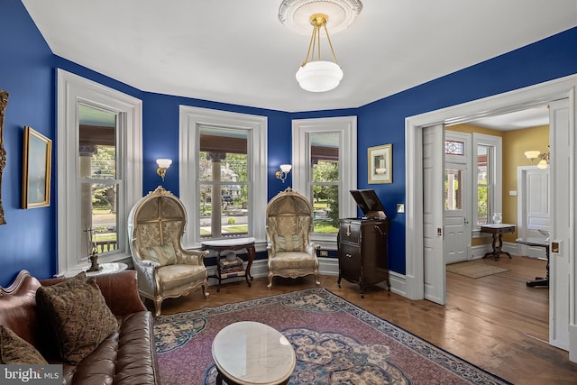 100 W Maple Ave, Merchantville, NJ 08109 - living area featuring wood finished floors and baseboards