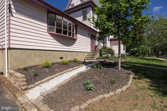 100 W Maple Ave, Merchantville, NJ 08109 - view of property exterior featuring a yard and crawl space