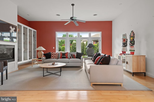 149 W Willow Rdg, New Holland, PA 17557 - living room with a ceiling fan and wood finished floors