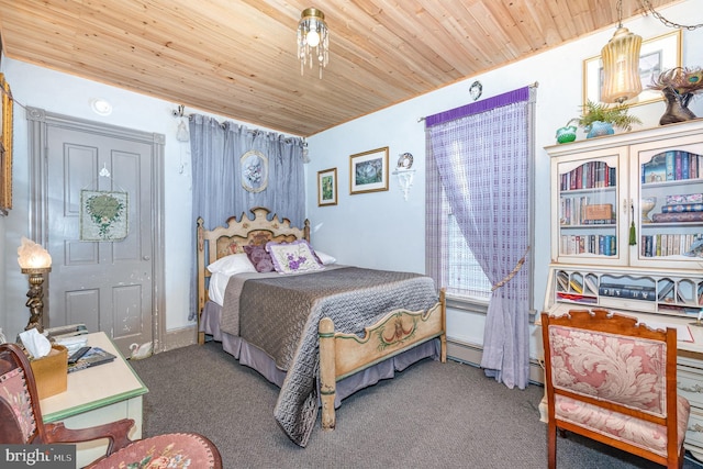 135 Lucknow Rd, Harrisburg, PA 17110 - carpeted bedroom featuring wooden ceiling and a baseboard radiator