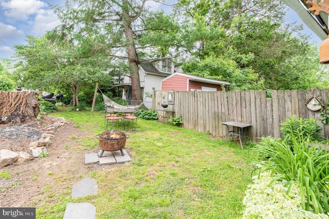 135 Lucknow Rd, Harrisburg, PA 17110 - view of yard featuring a fire pit