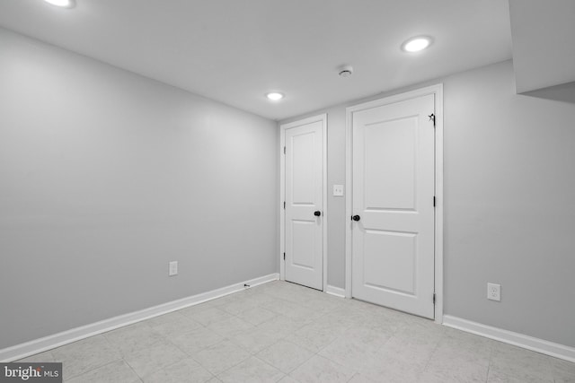 510 N Glover St, Baltimore, MD 21205 - finished below grade area featuring recessed lighting and baseboards