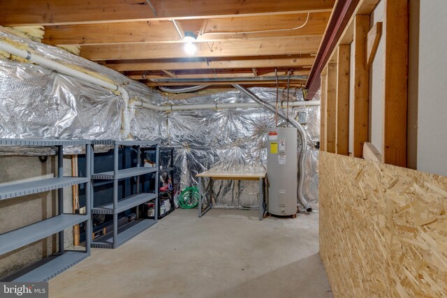 1451 Apple, Saint Leonard, MD 20685 - unfinished basement featuring water heater