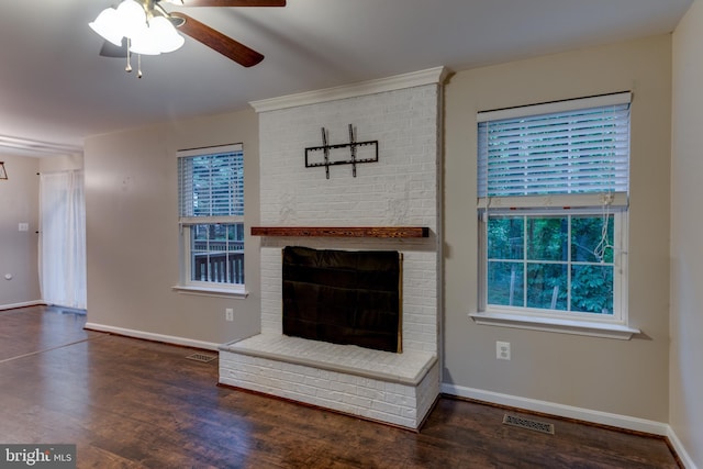 1451 Apple, Saint Leonard, MD 20685 - unfurnished living room with healthy amount of natural light, wood finished floors, and ceiling fan