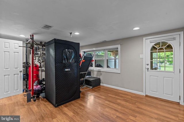 12413 Barbary Rd, Philadelphia, PA 19154 - entryway with wood finished floors, baseboards, and recessed lighting