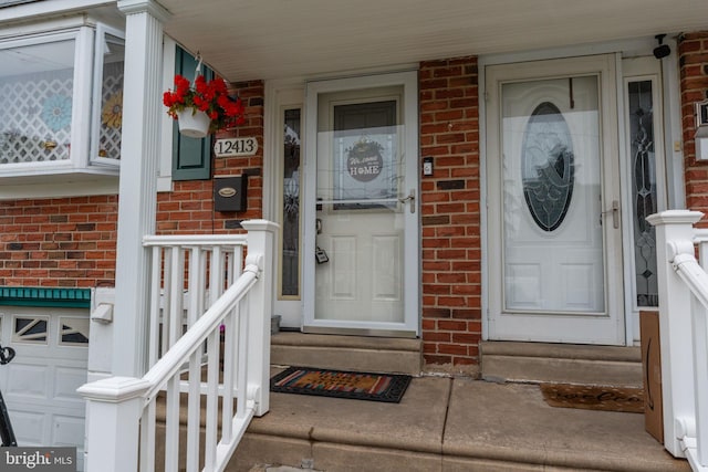 12413 Barbary Rd, Philadelphia, PA 19154 - property entrance featuring brick siding and a porch