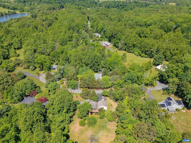 3720 Glenaire Dr, Charlottesville, VA 22901 - bird's eye view of a heavily wooded area and a nearby body of water