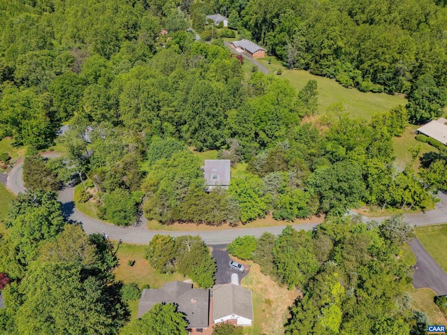 3720 Glenaire Dr, Charlottesville, VA 22901 - aerial overview of property's location featuring a heavily wooded area