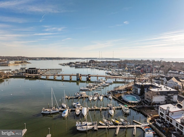 319 6th St Slip # 39, Annapolis, MD 21403 - aerial view of a marina and a nearby body of water