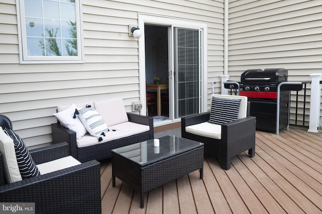 42624 Lisburn Chase Ter, Chantilly, VA 20152 - wooden deck with an outdoor hangout area and a grill