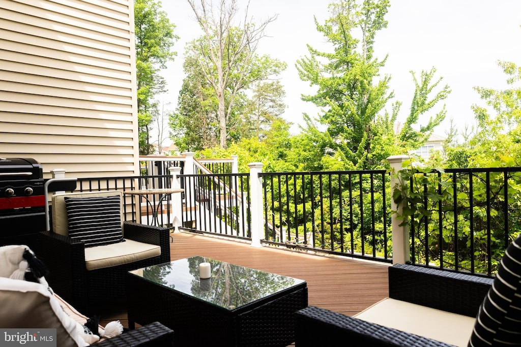 42624 Lisburn Chase Ter, Chantilly, VA 20152 - wooden terrace featuring outdoor dining space