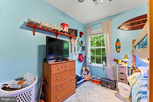 9380 Caucus Dr, King George, VA 22485 - carpeted bedroom with a ceiling fan