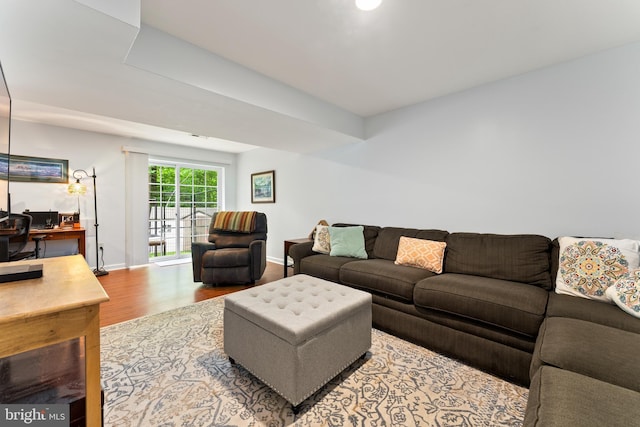 9380 Caucus Dr, King George, VA 22485 - living area featuring wood finished floors, baseboards, and a desk