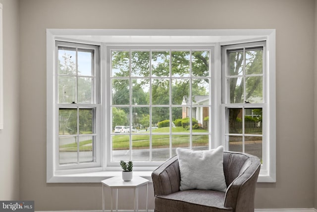 9813 Singleton Dr, Bethesda, MD 20817 - sitting room featuring plenty of natural light and baseboards